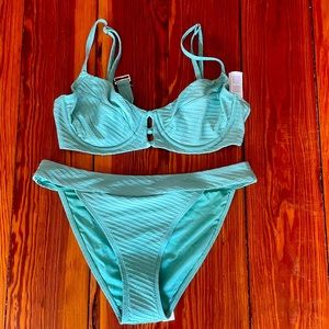 CUPSHE balconette green bikini